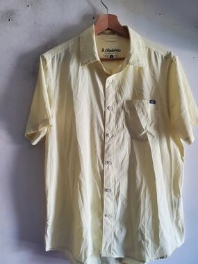 Chubbies Men’s Light Yellow Short Sleeve Shirt